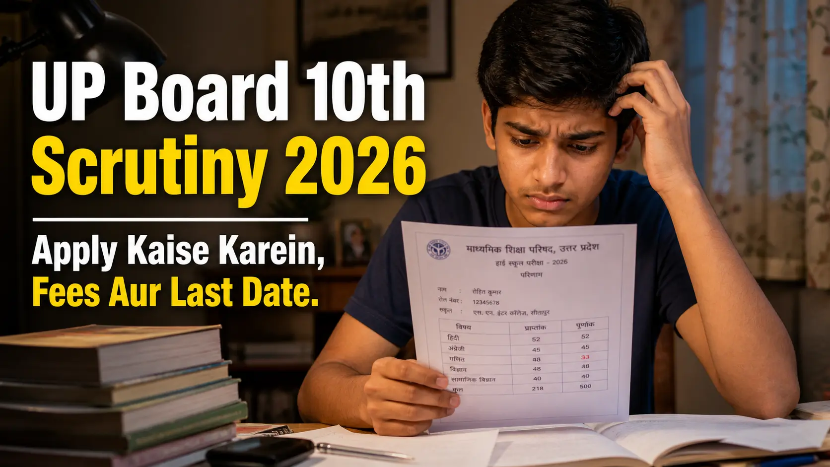 UP Board 10th Scrutiny 2026 Kab Shuru Hogi Apply Kaise Kare, Fees Aur Last Date Poori Jankari